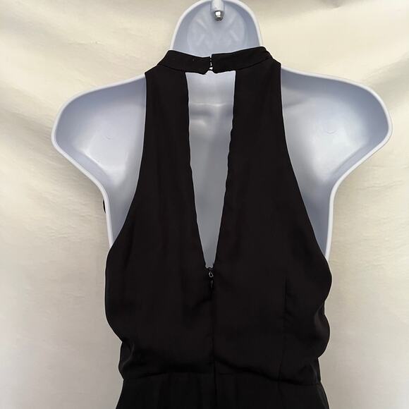 IMPECCABLE PIG Halter Top Short Womens Romper Sz Small Black Flutter Whimsigoth - Picture 7 of 14